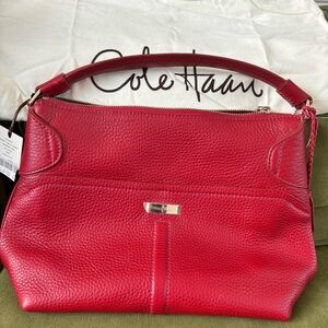 COLE HAAN Avery Hobo.  NWT.  Red leather